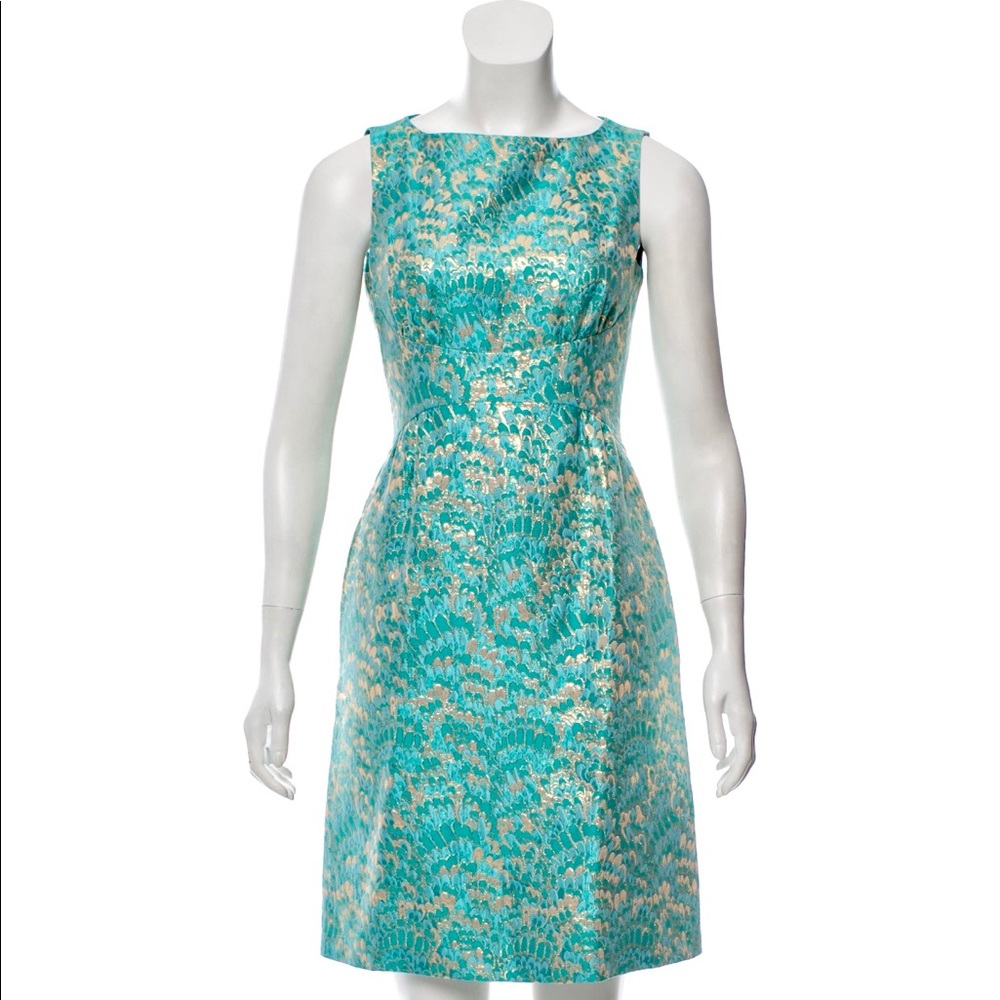 Michael Kors Embroidered Jacquard Sheath Dress